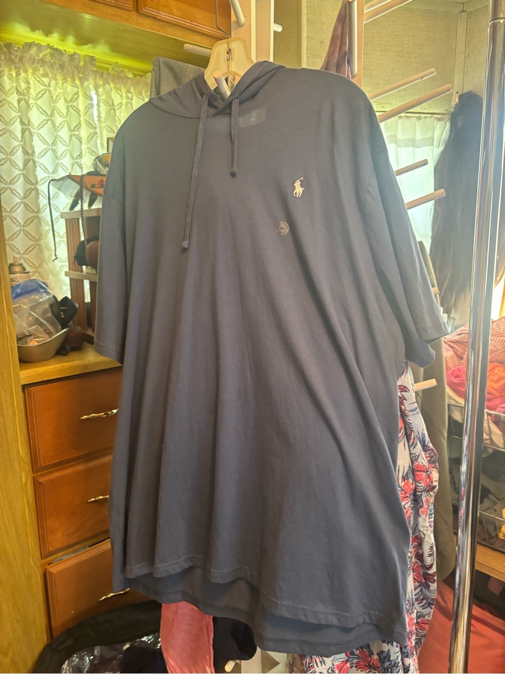 New w/tags RL Polo slate blueshirt w/ hood xxl